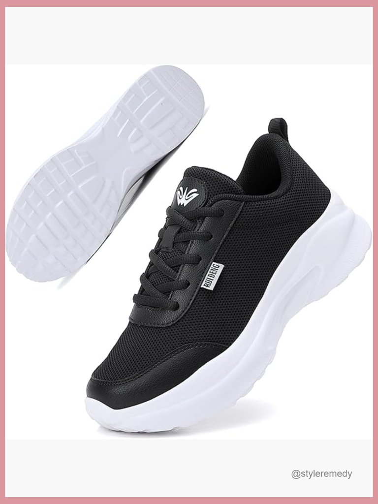 Platform Walking Shoes Breathable Wide Toe Box Casual Sneakers